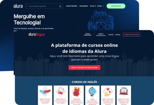 Telas do alura plus e do alura linguas